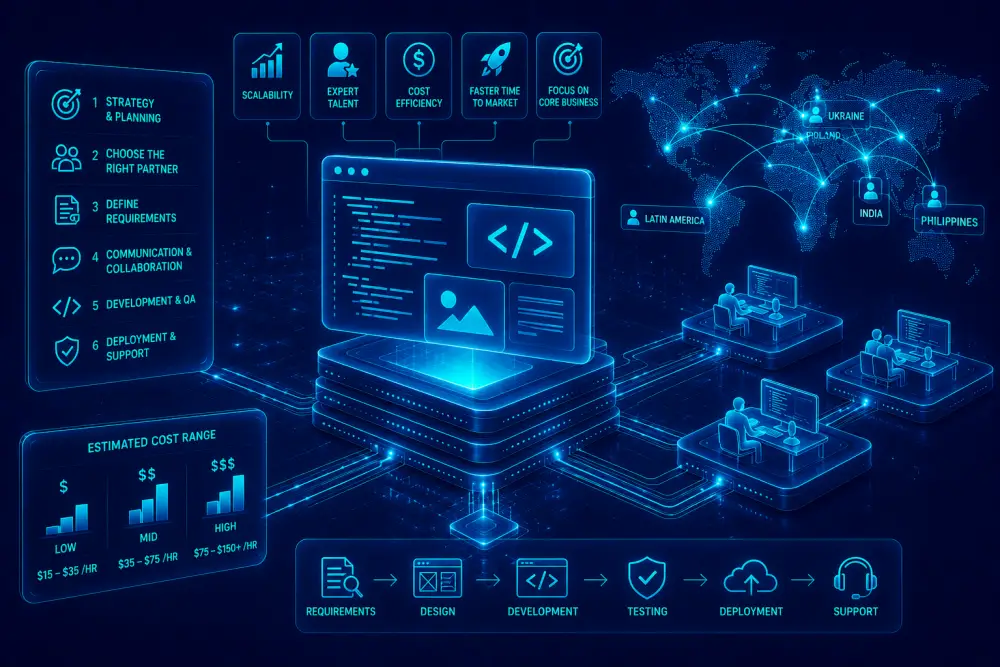 Featured Image - How to Outsource Web Development Top Tips, Countries To Explore & Costs