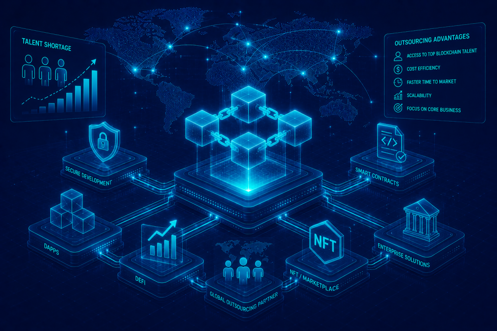 Featured Image - Why Businesses Outsource Blockchain Development Amid a Talent Shortage