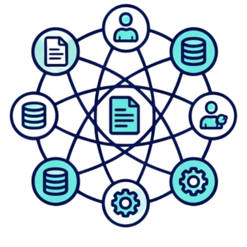Icon - Connected knowledge ecosystem